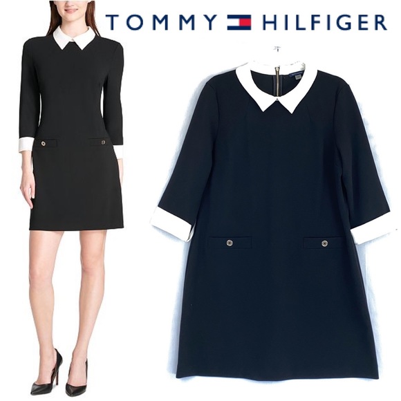 tommy hilfiger collared shift dress